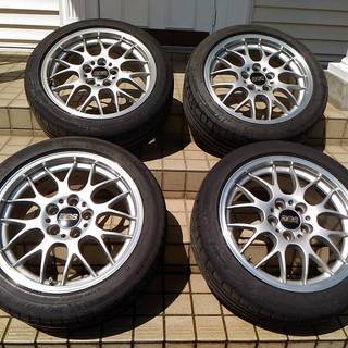 大幅値下げ！　BBS RG-R RG718 BENZ W202 W203 Cクラス C36 C200 C280 225/45R17 ガリ傷なし 4本VW アウディ 8J ET35 PCD112 スペーサー ボルト付