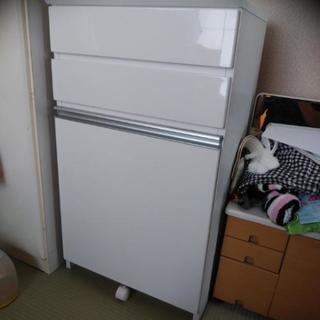 2段引き出し付き鏡面家具調　　　　　ダストボックス