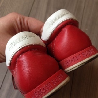 ARMANI アルマーニ レザー キッズ スニーカー シューズ 運動靴の画像
