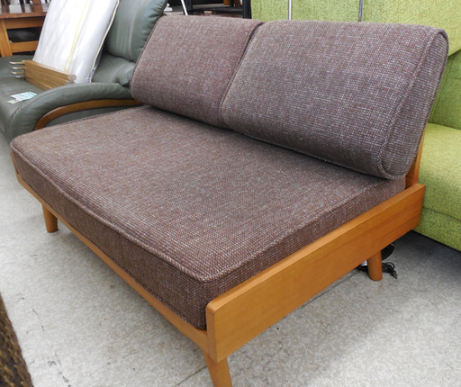 PayPay対応 unico/ウニコ ALBERO アルベロ 2人掛ソファ 2シーター 布/ファブリック ブラウン 北欧スタイル 札幌市西区西野