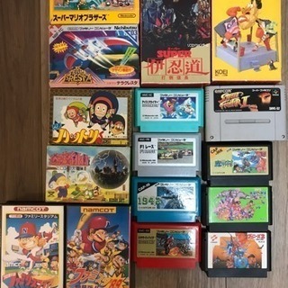 スーパーファミコン & ファミコン 両対応互換機 & ソフト16個の画像