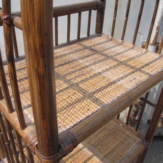 ☆地元のみ☆籐製　引き出し付き収納棚☆の画像