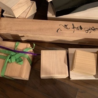 無料 0円 木製 木箱 いろいろ 掛け軸 お茶碗 骨董品 などの 保存用に 工作用に いかがですか？の画像