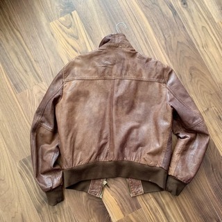 ほぼ新品！美品！レザージャケット、スティーブマックイーンレプリカ、ブラウンの画像