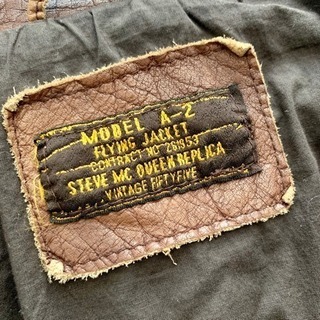 ほぼ新品！美品！レザージャケット、スティーブマックイーンレプリカ、ブラウンの画像