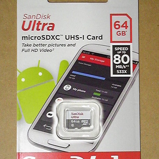 マイクロＳＤカード microSDXC 64GB◆SanDisk