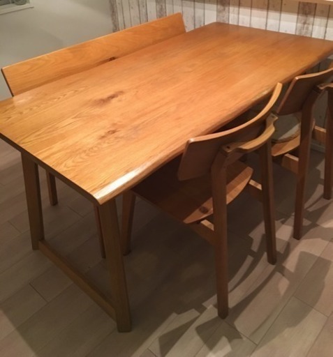 ★取引先決定★ダイニング 4点セット FUJISHI（フジシ） オーガニック  ダイニングテーブル 椅子 ベンチ