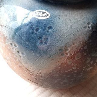 信楽焼　花瓶の画像