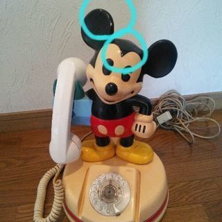 値下げしました　ジャンク品　レトロ　ミッキーマウス電話機の画像