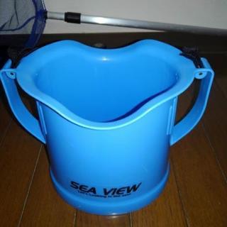 水中メガネ、魚取り網のセット(中古品)の画像