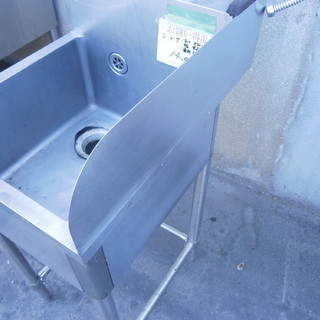 ☆中古品 厨房用品 1槽シンク（蛇口付き） サイズ：450×600×850㎜☆