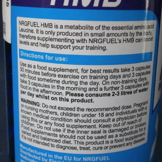 新品　サプリ　NRGFUEL Hmb 180カプセル 500gの画像