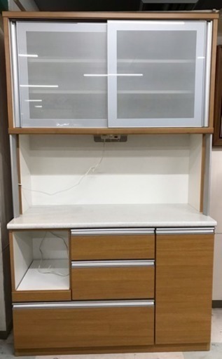 【美品】食器棚/キッチンボード モデナ120KB