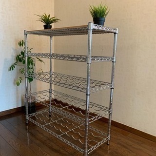 スチールラック　ワインラック 68本収納 
