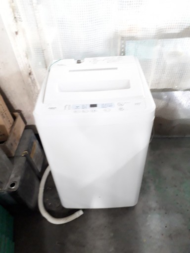 H様配送予定 簡易乾燥機能付洗濯機 AQUA AQW-S451 洗濯容量4.5 kg 標準使用水量95 L 13年 格安 破格 激安