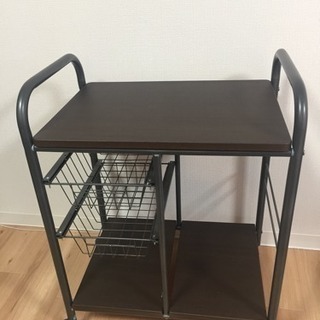 キッチンワゴン キャスター付き①の画像