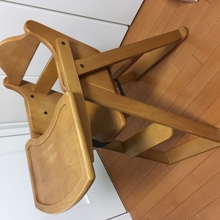ベビー用木製ハイチェア、折り畳み式