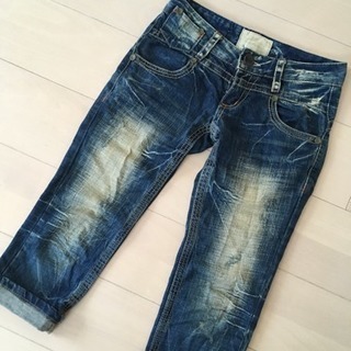 ロリータジーンズ クロップド丈 XSサイズ