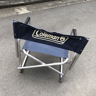 【キャンプ用チェア】コールマン 折りたたみ ディレクターズチェア x2(青) シングルチェア x1(緑) 1000円の画像