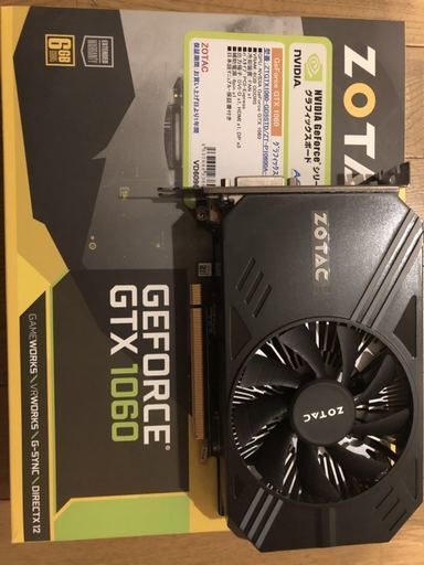  ZOTAC GeForce GTX 1060 6GB Single Fan