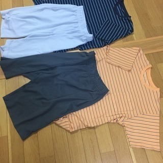 ユニクロ 夏用部屋着上下x2、長袖シャツ(パープル) メンズSサイズ