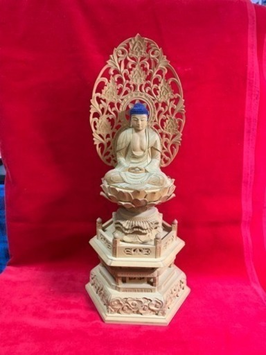 金彩仕上げ 特割 未使用 お釈迦如来座像 手彫り手作り150,000円