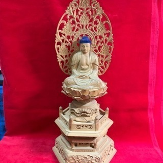 金彩仕上げ 特割 未使用 お釈迦如来座像 手彫り手作り150,000円