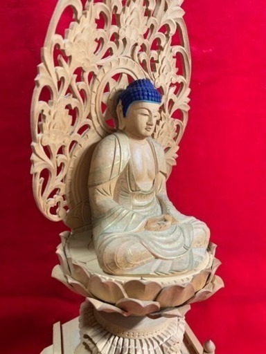 金彩仕上げ 特割 未使用 お釈迦如来座像 手彫り手作り150,000円