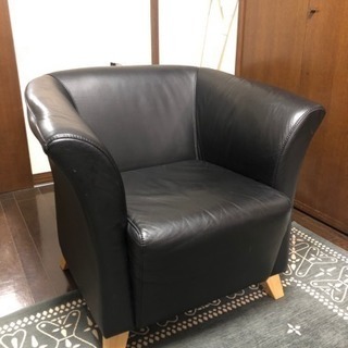 1人用革製ソファ（美品）の画像