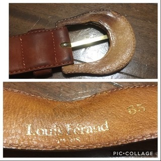 Louis Feraud レディース  ベルト 褐色 赤茶色の画像