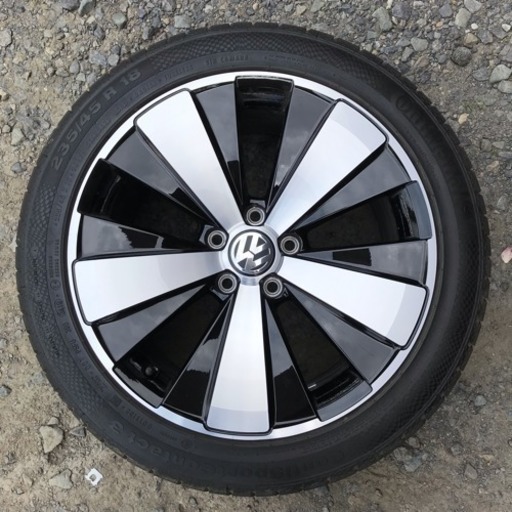 新品同様 フォルクスワーゲン ザ・ビートル 純正アルミホイール 18インチ タイヤ付き 4本セット 235/45/18 ホイールのみタイヤのみでも可能