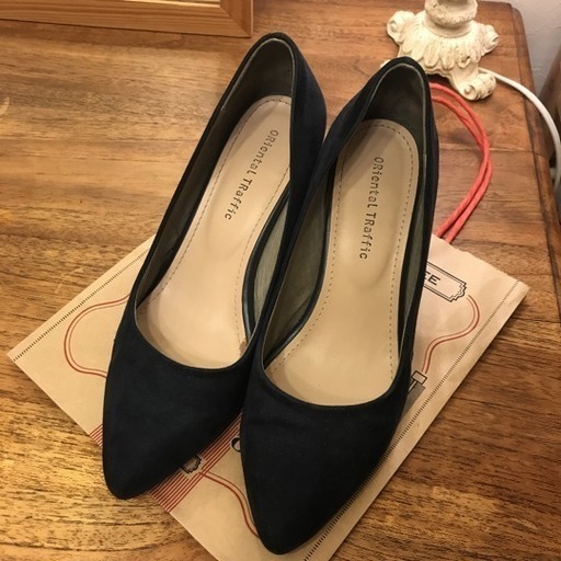 紺色 パンプス 23cm