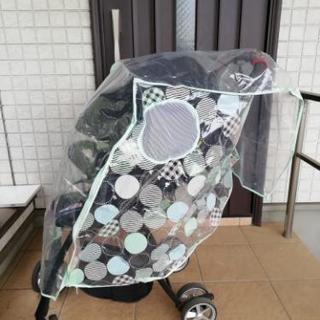 アプリカベビーカー7点セット(荷物かけフック、ブランケットかけフック、雨カバー、夏用背中冷えシート２つ)の画像