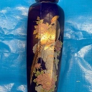花瓶 孔雀柄