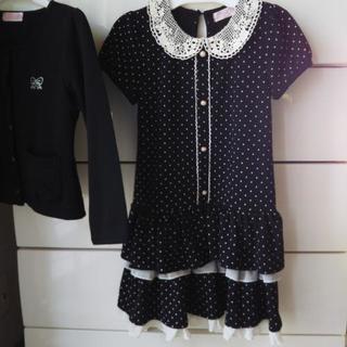 130cm 女の子 ワンピース セットの画像