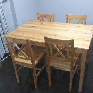 4人掛けダイニングテーブル·椅子4脚セット