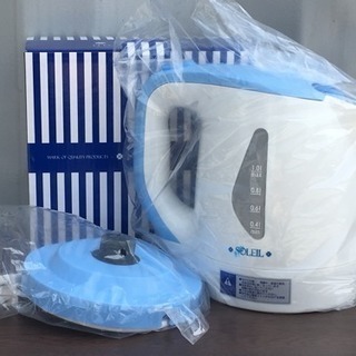 新品！アサヒ 1.0L 電気ケトル ソレイユ◇SOLEIL ブルー★