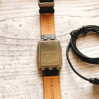 【美品】Pebble Steel(ペブルスチール)/スマートウォッチの画像