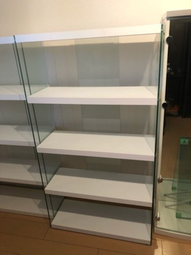 AZUMAYA グラスシェルフ 展示ケース 2個 高さ148横幅82cm奥行30cm