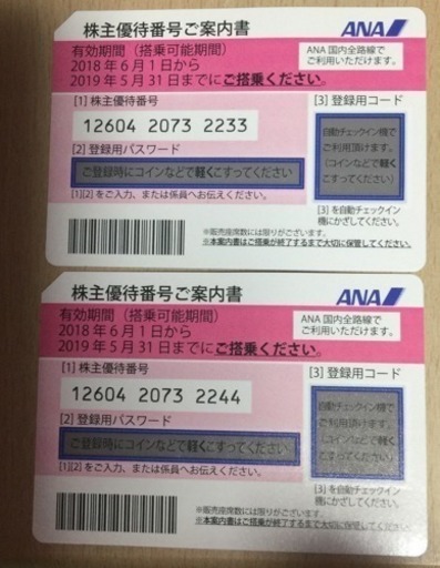 ANA株主優待割引券