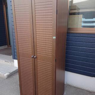 【先着順無料】クローゼット①　衣装収納　ダークブラウン　幅75c...