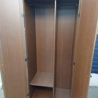 【先着順無料】クローゼット①　衣装収納　ダークブラウン　幅75cm　高さ180cm　奥行50.5cm　【引取限定】の画像