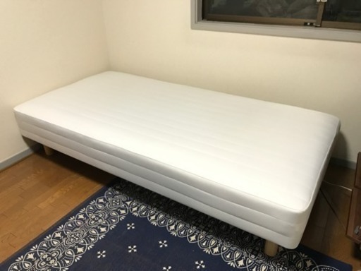 無印 脚付マットレスベッド シングル