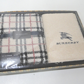 未使用 BURBERRY/バーバリー フェイスタオル2枚セット ...