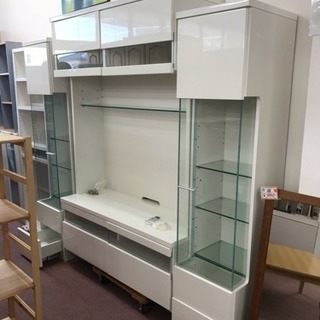 お買い得♪シギヤマ家具！大型テレビ台、ガラスショーケース2個の3...
