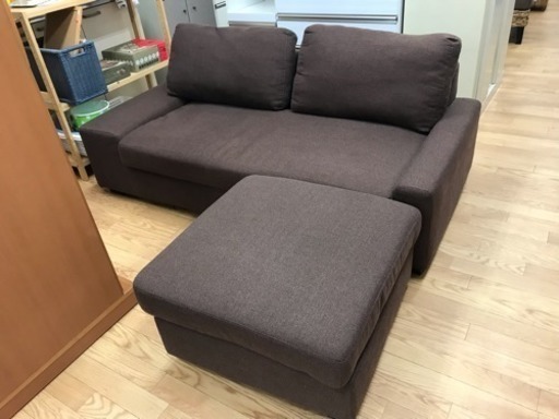 【リサイクルサービス八光　田上店　配達・設置OK】アシンメトリー　2人掛けカウチソファー