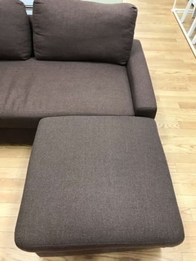 【リサイクルサービス八光　田上店　配達・設置OK】アシンメトリー　2人掛けカウチソファー　