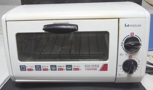 KOIZUMI(コイズミ) オーブントースター ホワイト KOS-1010/W　（説明書あり)