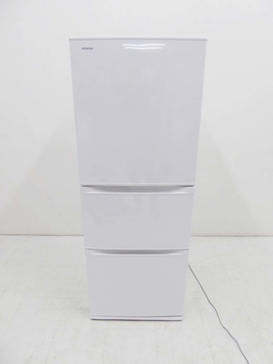 動作保証 美品 2019年製 TOSHIBA 東芝  3ドア 冷蔵庫 VEGETA  GR-M33S(WT) 330L