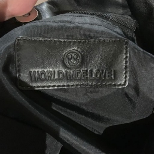 WWL ワールドワイドラブ 本革 レザー スタッズ  ショルダーバッグ